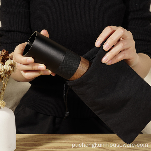 Moedor de café suavemente manual com rebarba de aço e corpo de alumínio